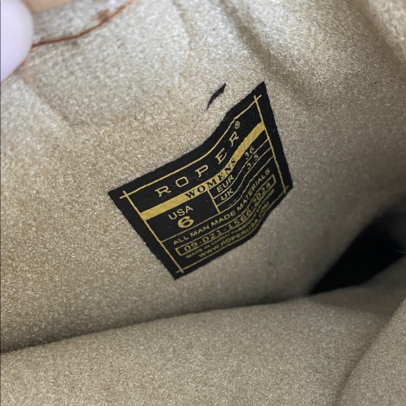 Roper Tan Leather Cowboy Boots - Picture 3 of 3